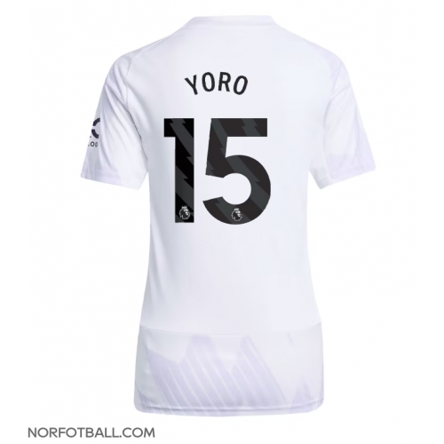 Billige Fotballdrakt Manchester United Leny Yoro #15 Replika Bortedrakt Dame 2025-26 Kortermet Billige Fotballdrakt Manchester United Leny Yoro #15 Replika Bortedrakt Dame 2025-26 Kortermet